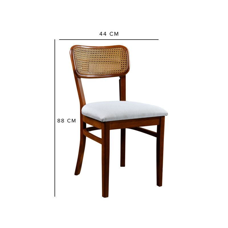 18.5'' H Linen Upholstered Side Chair, Light Gray