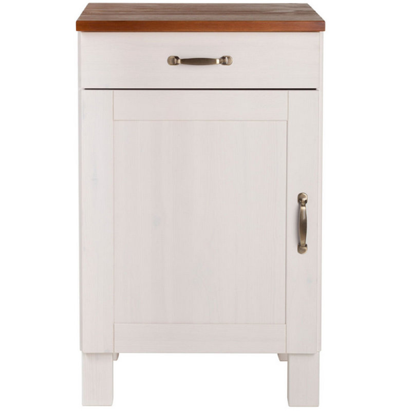 Flintwood 85cm Kitchen Pantry, White/Honey