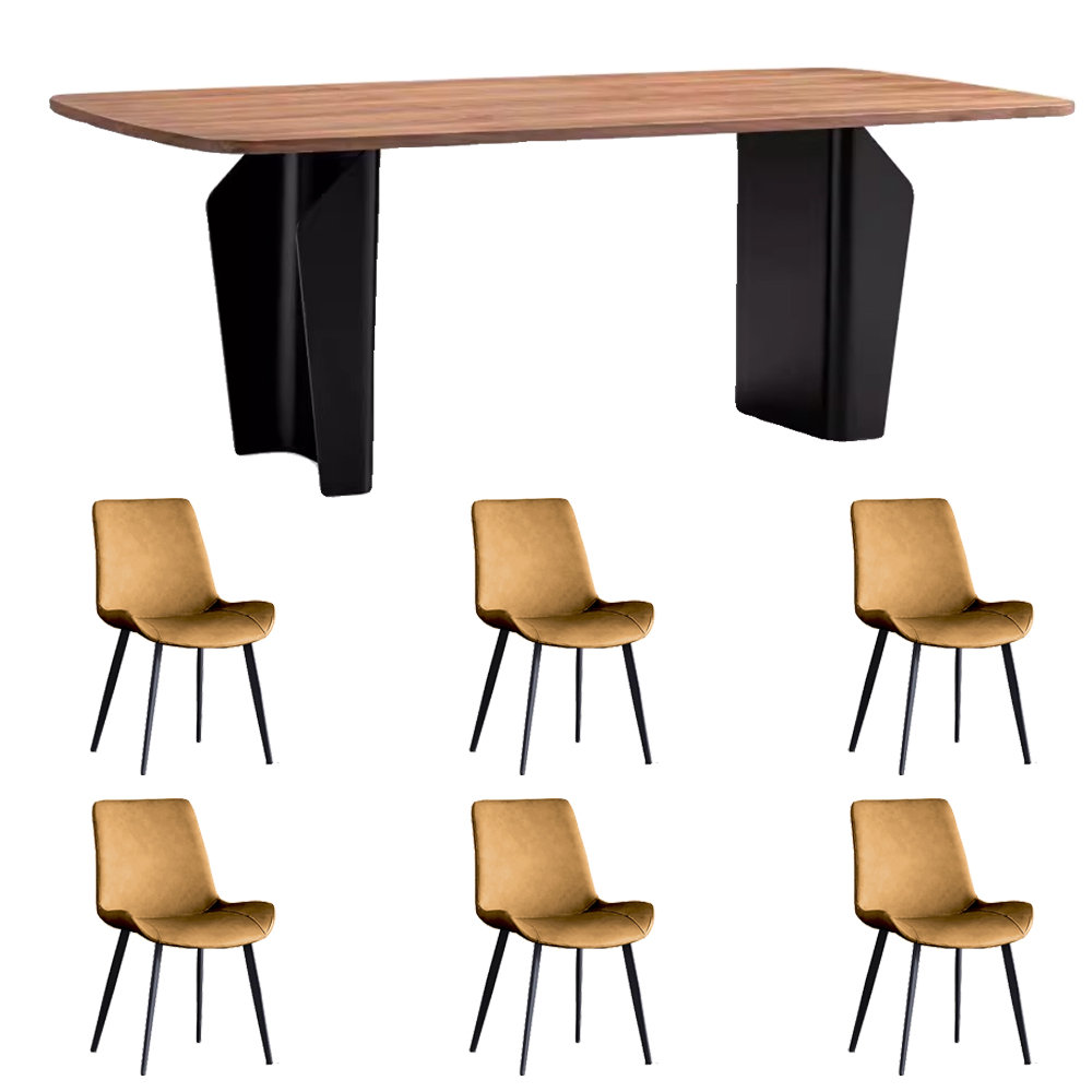 Animoe D Furniture Walnut home dining table and chair Wayfair