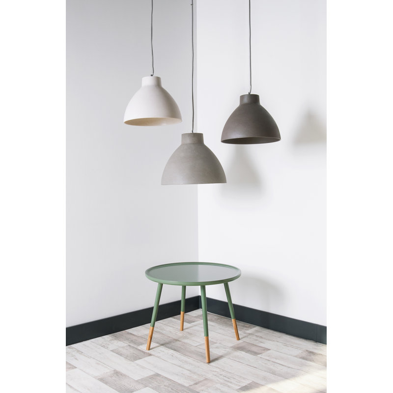 1 - Light Dome Pendant, 33cm H x 43cm W x 43cm D, Dark Grey