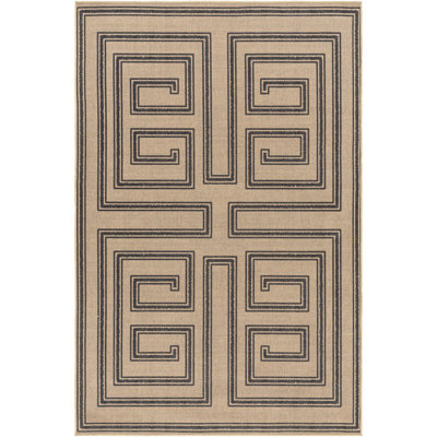 Carah Khaki Machine Washable Area Rug