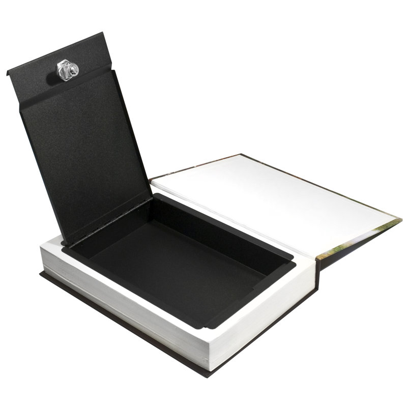 REAL PAPER BOOK LOCK BOX WITH KEY