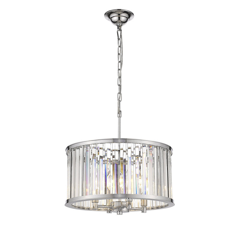 Luminaire suspendu tambour lanterne 4 lumières Cherine