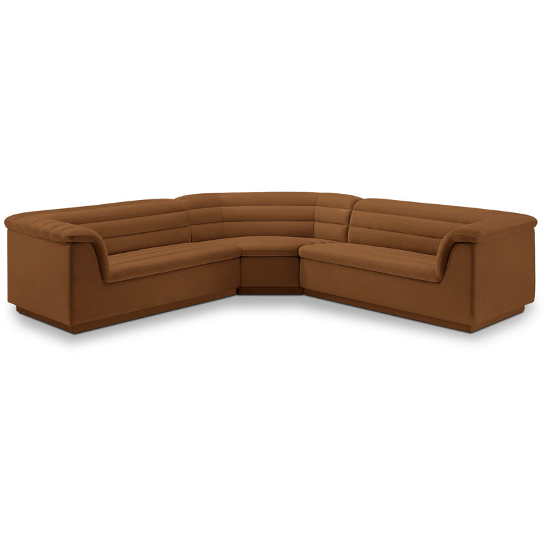 Iyaunna 3-Piece Velvet Sectional Sofa - Stylish Comfort