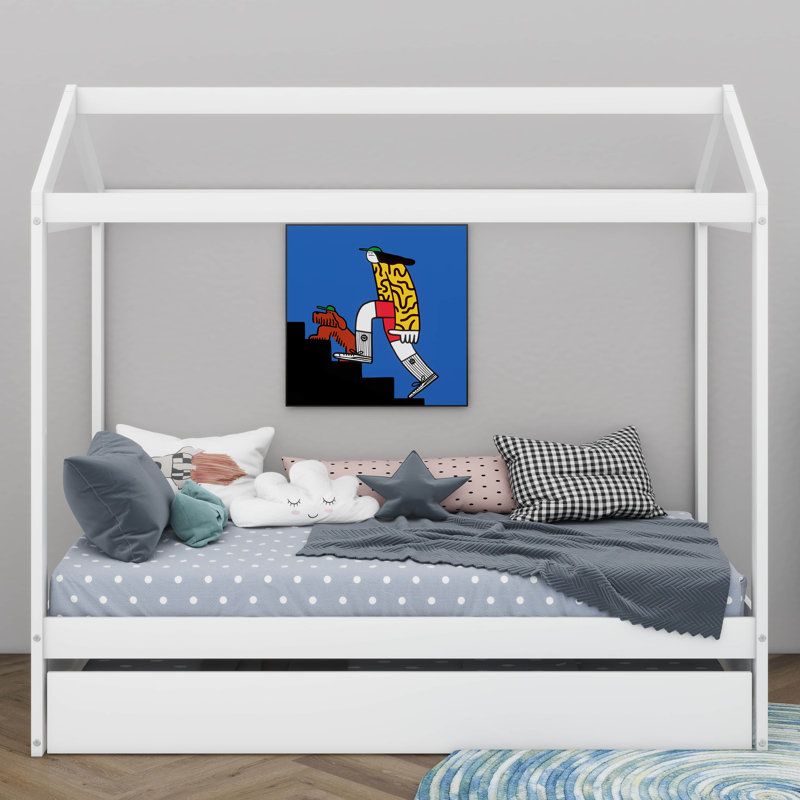 Lit maison avec lit gigogne, peut être décoré
