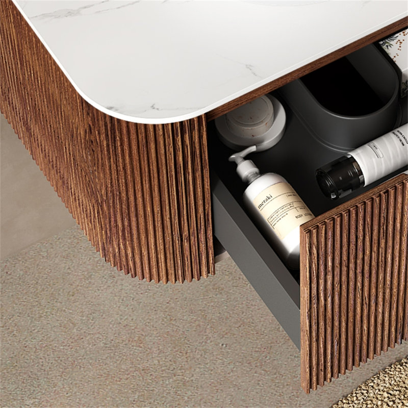 Meuble-lavabo avec lavabo Dina, Noyer, 36"