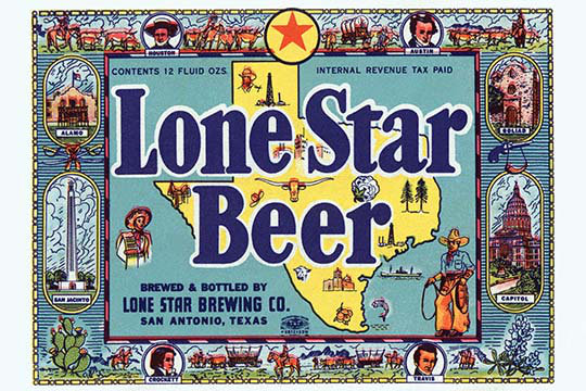 « solitaire star bière », affiche rétro, H 20 po x l 30 po x P 1,5 po