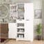Garde-manger cannelé 72 po avec 3 tiroirs à clavier et 6 tablettes de porte réglables-1826649009