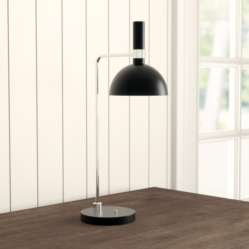 Keanu Metal Desk Lamp, Black/Chrome