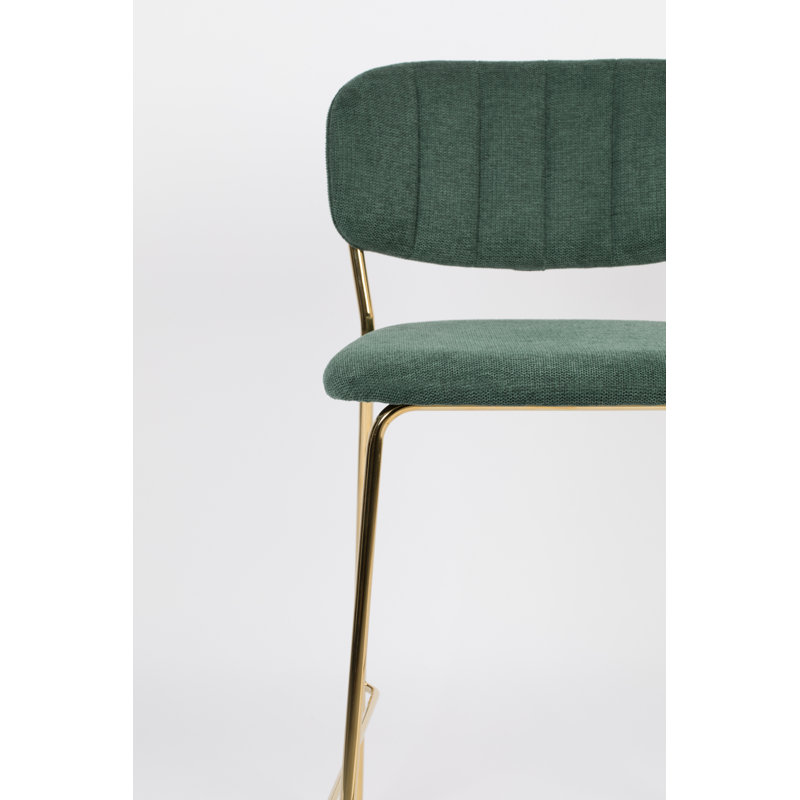 Jolien 26'' Counter Stool, Gold/Dark Green, Dark Green