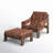 Tuckerman 30" W Leather Armchair with Ottoman-491422227