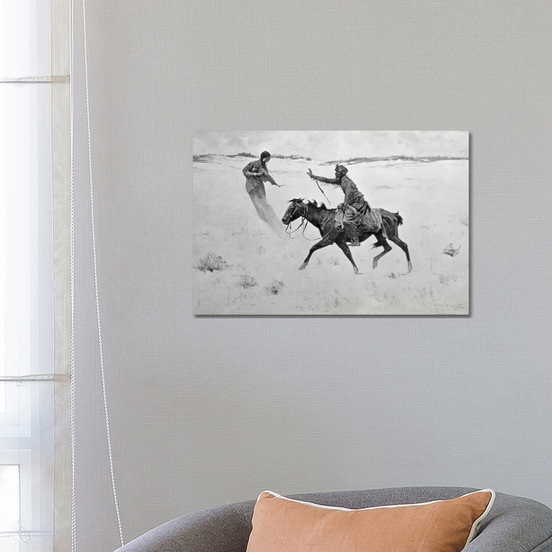 How Order No. 6 Went Through, Or The Vision by Frederic Remington - Wrapped Canvas Painting