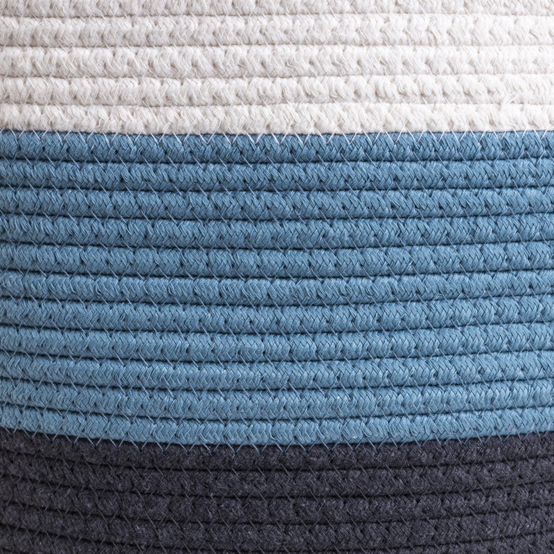 Panier à linge, Blanc / bleu