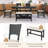 Kreshnik 6 - Person Trestle Dining Set-1231972116