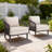 Asheville Patio Aluminum 5 Person Conversation Set With Sintered Stone Tables