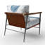 Fauteuil d'appoint rembourré nautique et côtier Genetta