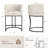 Kuenn 26.4" H Counter Height Bar Stools Set Of 2, Modern Barrel Counter Stools With Backrest And Arms, Metal Legs, Upholstered Accent Barstools For Kitchen Island