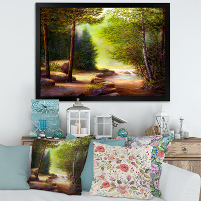 «Morning Sunlight Through The Spring Trees», peinture sur toile