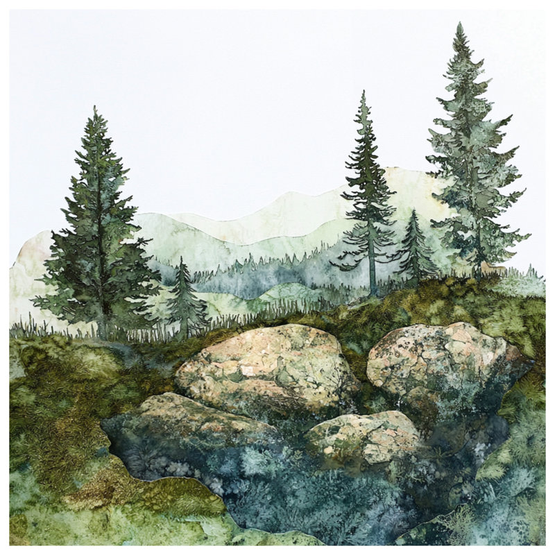 Coussins décoratifs Mountain Forest Landscape, 20 x 20 inches