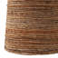 Table d'appoint décorative et base de piédestal texturée côtière tissée Capiz de style décontracté pour le bureau de la chambre à coucher - 20 po ivoire et brun clair