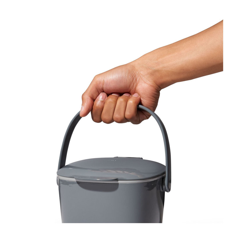 2.8 Gallons Plastic Manual Lift Trash Can