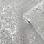 Lustre Metallic 3D Embossed Damask Wallpaper Roll-1780375201