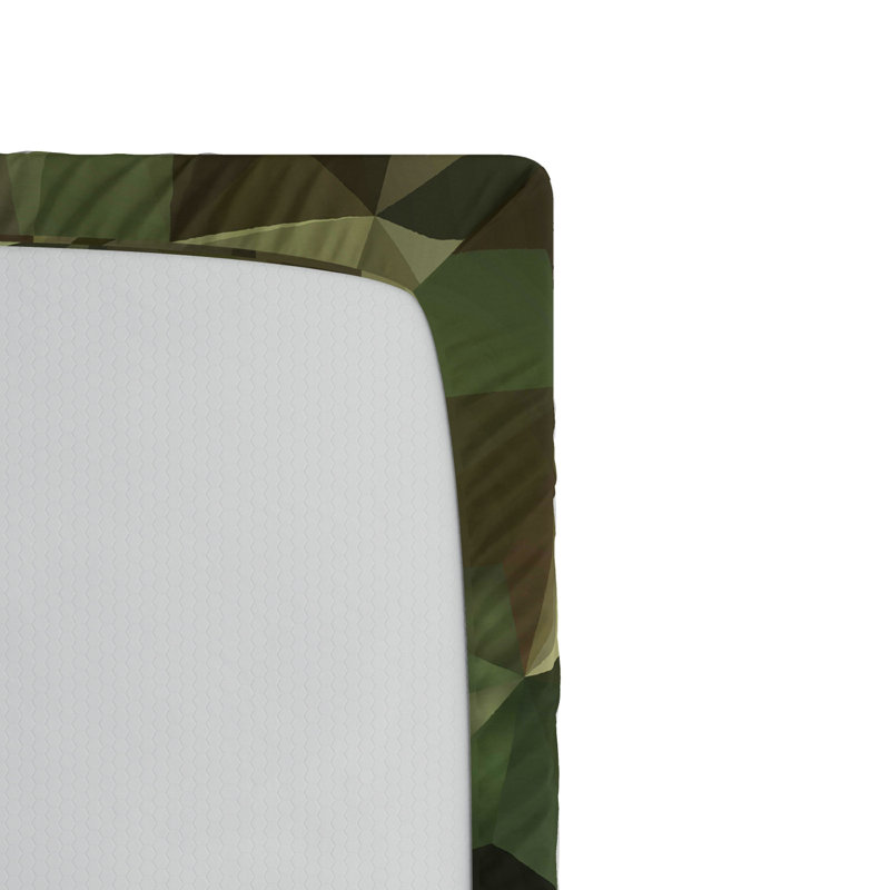 Microfiber Geometric Fitted Sheet, Full Fitted Sheet