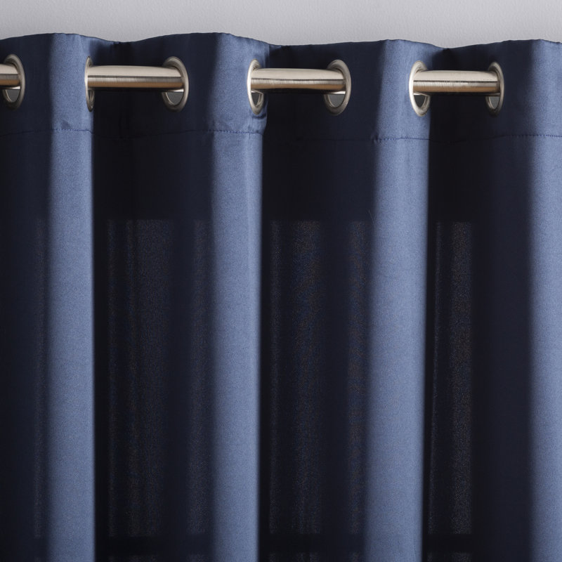 Wayfair Basics® Thermal Energy Saving Grommet Sliding Patio Door Curtain Panel, Navy