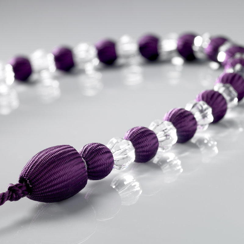 Canaan Earl Beaded Curtain Tieback, Purple
