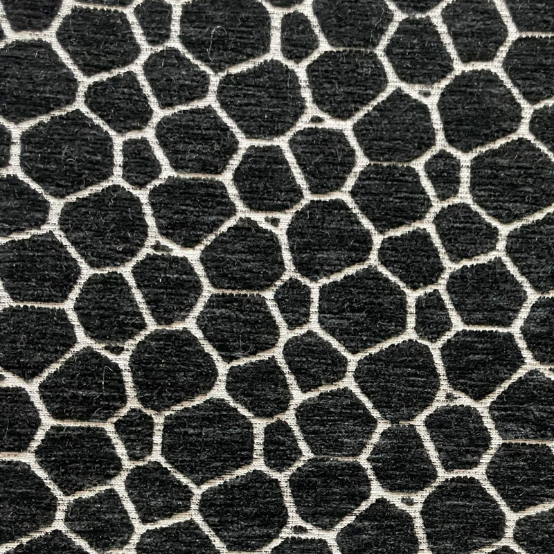 Coussin Plutus Opulence, Noir / blanc géométrique, Carrée, H 24 po x l 24 po