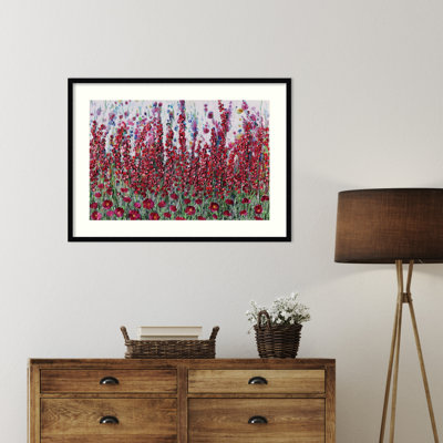 «Light Pink Garden» par Willowick, impression sur bois encadrée