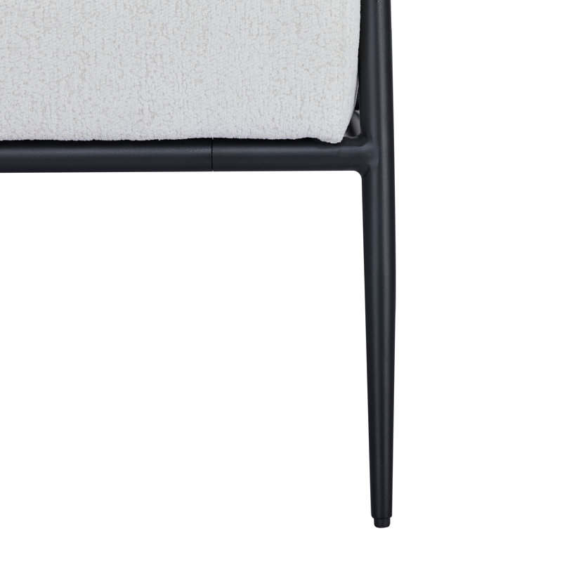 Fauteuil Kaim, 100 % polyester ivoire