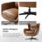Arcana 29.5"W Modern Faux Leather Swivel Arm Chair with Wing Back-1265583253
