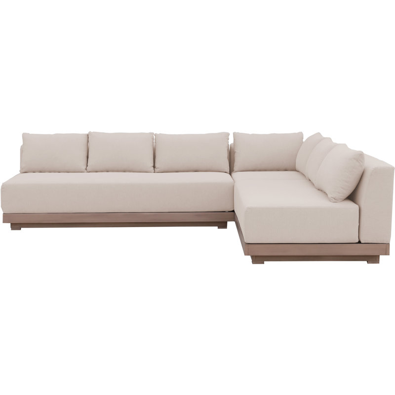 Canapé modulaire d'extérieur Buena, 6, Beige, Right Hand Facing