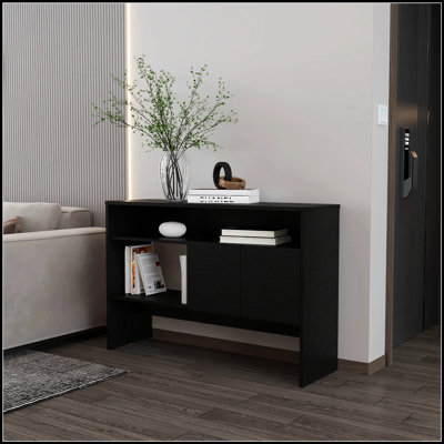 Console noire avec deux portes