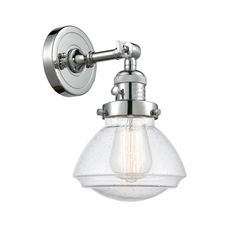 Chesterville Wall Sconce, 3.5 Watt Vintage LED Bulb, Seedy, Polished Chrome