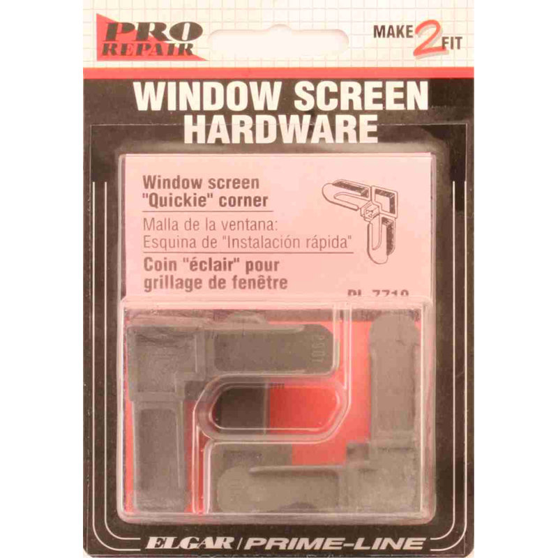 Screen Frame Corners, Plastic, Bronze, 5.44" H x 3.81" W