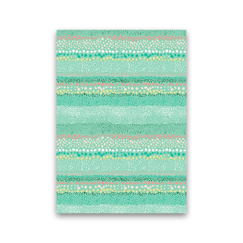 Little Textured Minimal Dots Green - Print, No Framed, 42cm H x 30cm W x 1cm D