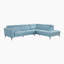 Canapé d'angle moderne et contemporain Dann 111,5 po - Sofa d'angle réversible en cuir avec méridienne confortable et design flexible.-713463831-729695456