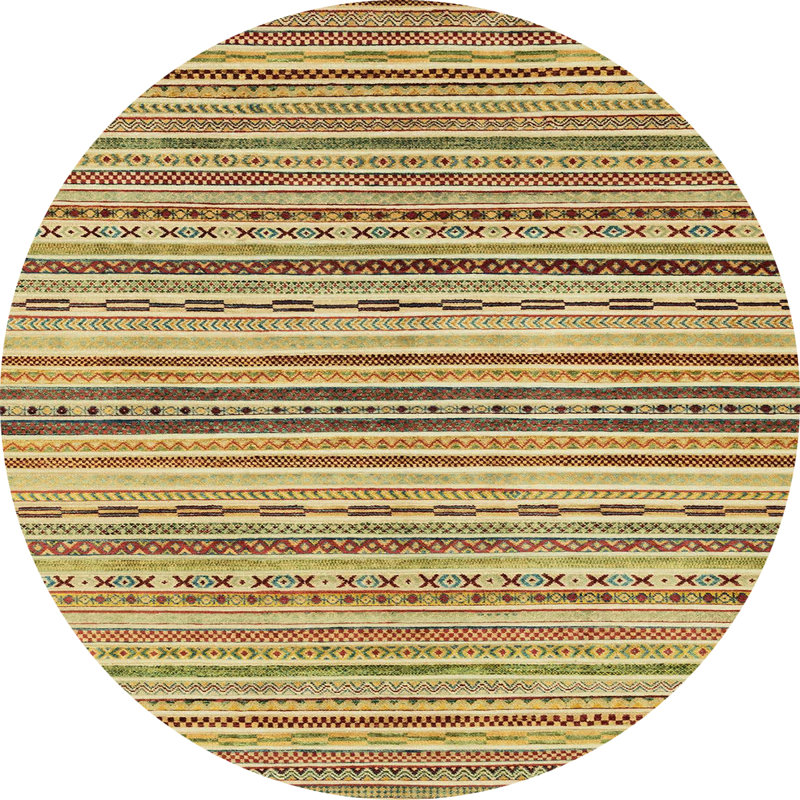 Abstract Indoor Rug, Round 5'