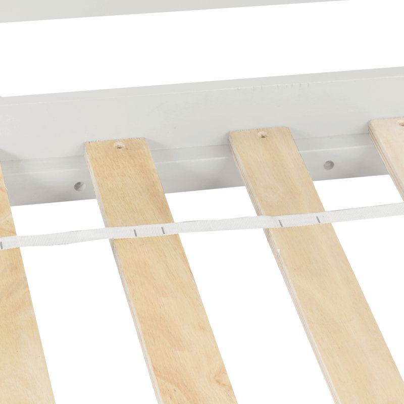 Lit mezzanine avec escalier, blanc