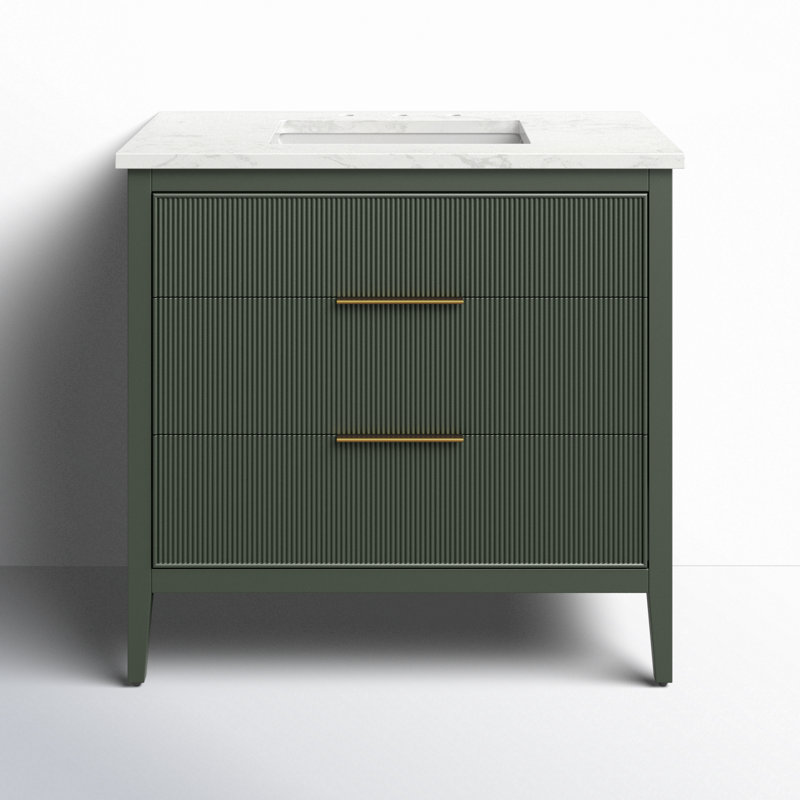 Emma 36" W Single Vanity, Vintage Green