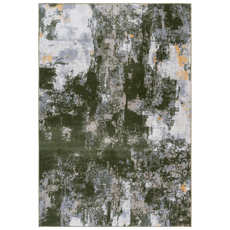 Tapis abstrait lavable à la machine Bayside 128 Performance, Rectangulaire 8 pi x 10 pi
