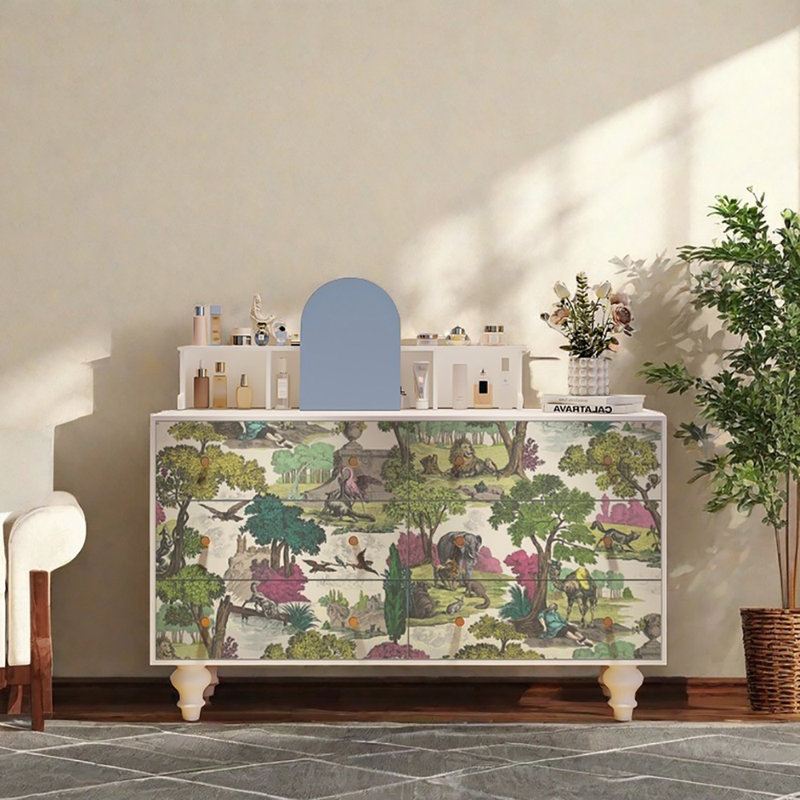 Buffet de rangement grande capacité, Vert/blanc