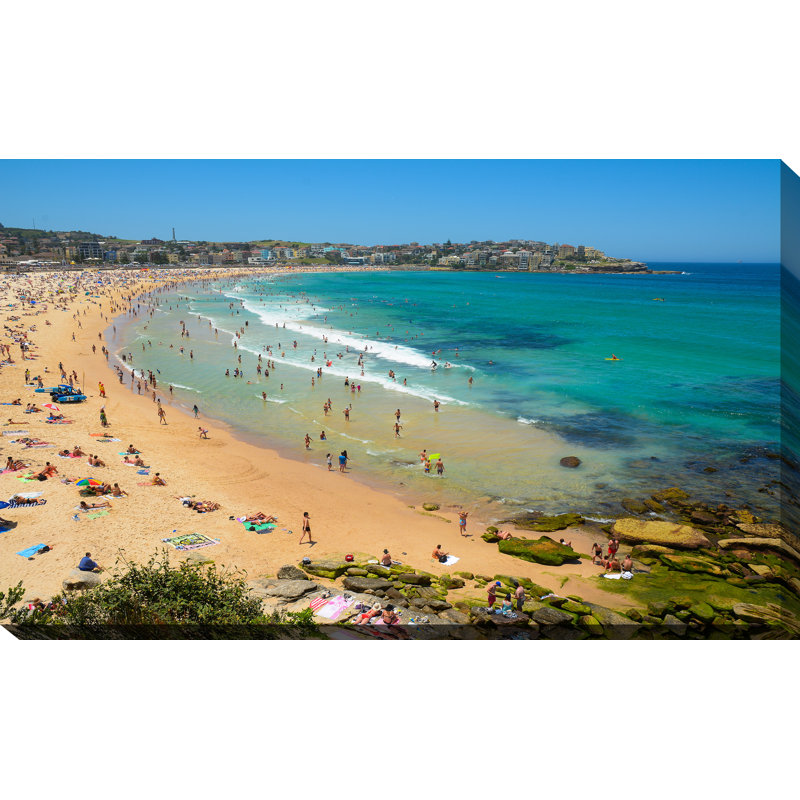 « bondi beach, nsw », reproduction de photo sur toile tendue, H 24 po x l 40 po x P 1 po