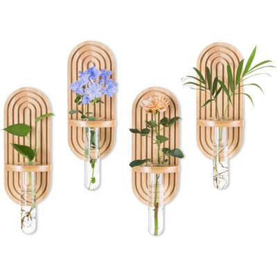 Wall Plant Propagation Station,Hanging Glass Propagation Vases,3pcs