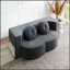 Canapé moderne avec 2 coussins, canapé-lit en velours côtelé moelleux convertible, matelas pliant pleine grandeur, aucun assemblage requis-236241760