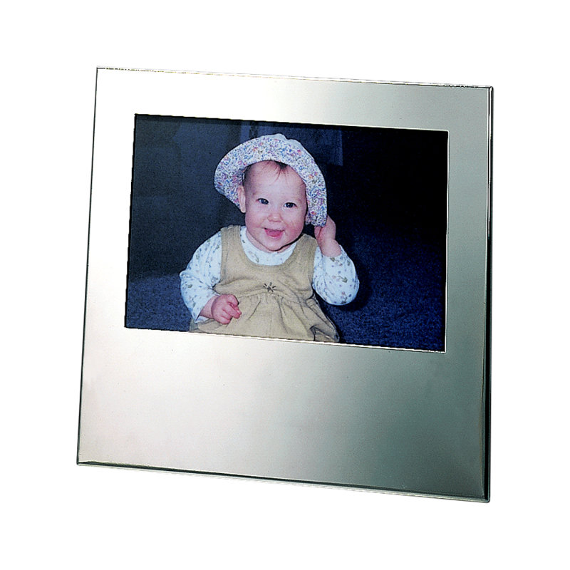 Nickel Plated Metal Matte Picture Frame, 4" x 6"
