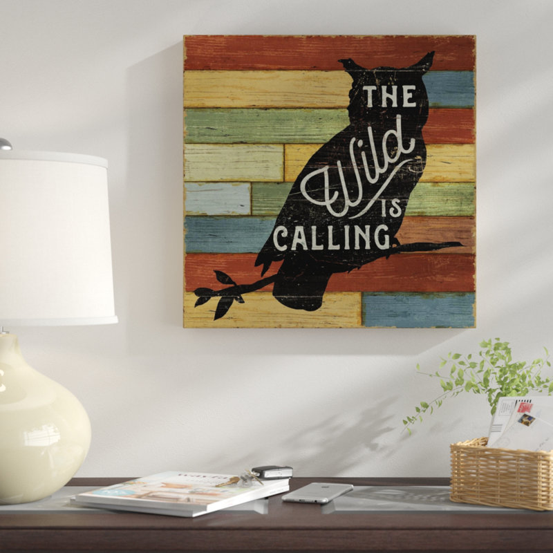« iii », impression sur toile tendue Lake Lodge, H 18 po x l 18 po x P 1,5 po, Toile avec cadre noir, Pas de tapis