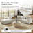  Cioffi Fabiana 114"W Oversized L Shaped 5 Piece Down Blend Modular Cloud Sectional Sofa with Removable Cushion Cover-123019844